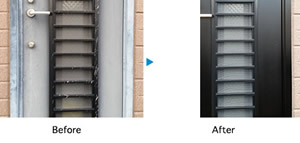 玄関ドアのリメイク塗装