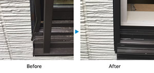 サッシ歪み補修