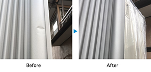 金属製雨どいリペア