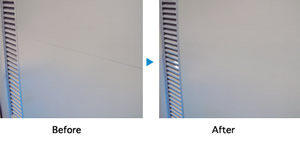 スチールドアキズ補修