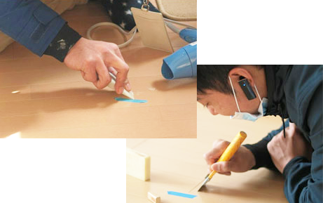 原状回復（リペア・塗り直し）は当社で完結